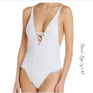 NWT Bond-Eye White One-Piece Swimsuit sz M